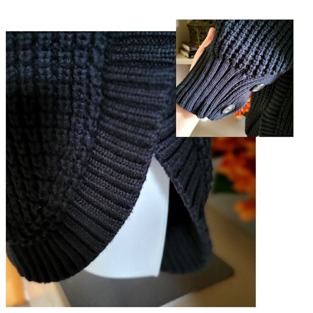 J.Crew Re-Imagined Cotton Turtleneck Short Sleeve Poncho Sweater-XS - Picture 9 of 10